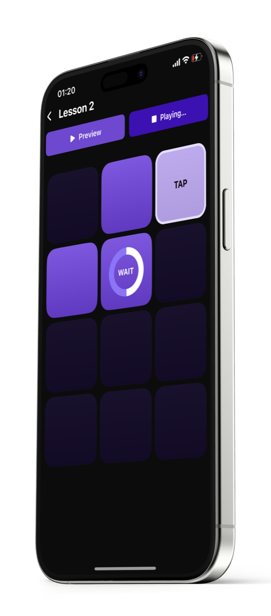 Beat Maker - Drum Machine Pro iOS app running on iPhone showing main beat maker interface